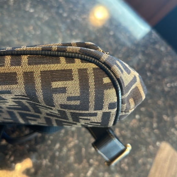 Fendi Zucca Bag Pack Canvas Leather Brown Black Backpack Rucksack with COA - Picture 10 of 16